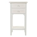 Noptiera cu 2 sertare Creaciones Meng. 37x26.5x69.5 cm, MDF, alb/crem