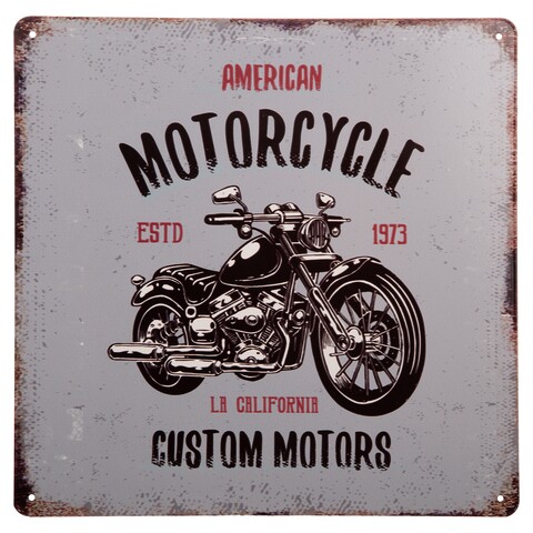 Placuta decorativa Motorcycle, Creaciones Meng, 30x30 cm, fier