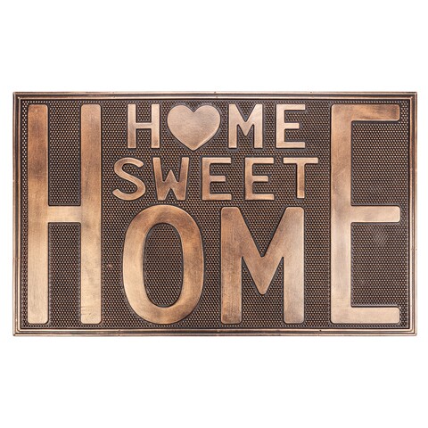 Covoras de intrare Sweet Home, Creaciones Meng, 45x75 cm, cauciuc, cupru