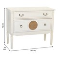 Comoda cu 2 sertare Creaciones Meng, 88x38x72 cm, lemn de brad/ratan