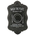Placuta decorativa Wash the plate, Creaciones Meng, 28x46 cm, fier