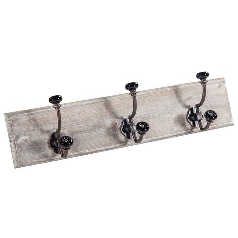 Cuier Natural, Creaciones Meng. 48x11x12 cm, lemn de brad/metal