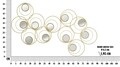 Decoratiune de perete cu oglinda Simply 3D, Mauro Ferretti, 90x55 cm, fier, auriu