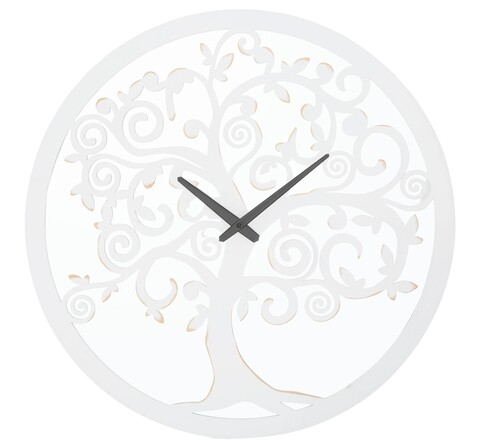 Ceas de perete Tree, Mauro Ferretti, 55 cm, fier, alb
