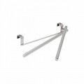 Suport usa pentru prosoape Wenko, 4 x 6 cm, inox, argintiu
