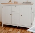 Comoda, Finori, Bergen 57, 120 x 90 x 40 cm, PAL, stejar/alb