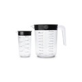 Set cana gradata pentru masurat 2 piese, Brabantia, Tasty+, 1 L, 250 ml, plastic, gri inchis