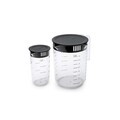 Set cana gradata pentru masurat 2 piese, Brabantia, Tasty+, 1 L, 250 ml, plastic, gri inchis