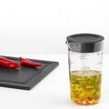 Set cana gradata pentru masurat 2 piese, Brabantia, Tasty+, 1 L, 250 ml, plastic, gri inchis