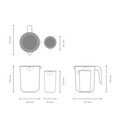 Set cana gradata pentru masurat 2 piese, Brabantia, Tasty+, 1 L, 250 ml, plastic, gri inchis