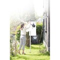 Uscator de rufe rotativ cu 4 brate + cu suport fixare pamant + husa + set carlige rufe, Brabantia, Lift-O-Matic Advance, 50 m capacitate de uscare, otel, gri metalizat