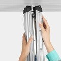 Uscator de rufe rotativ cu 4 brate + cu suport fixare pamant, Brabantia, Essential Metallic, 50 m capacitate de uscare, otel, gri