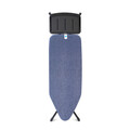 Masa de calcat, Brabantia C, Denim Blue, 124x45 cm, 7 pozitii de reglare, cu suport statie de calcat, otel/bumbac, albastru denim