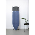 Masa de calcat, Brabantia C, Denim Blue, 124x45 cm, 7 pozitii de reglare, cu suport statie de calcat, otel/bumbac, albastru denim