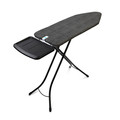 Masa de calcat, Brabantia C, Denim Black, 124x45 cm, 7 pozitii de reglare, cu suport statie de calcat, otel/bumbac, negru denim