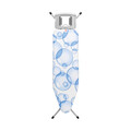 Masa de calcat, Brabantia B, PerfectFlow Bubbles, 124x38 cm, 7 pozitii de reglare, polipropilena/otel/bumbac