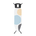 Masa de calcat, Brabantia B, PerfectFlow Spring Bubbles, 124x38 cm, 7 pozitii de reglare, otel/bumbac