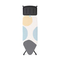 Masa de calcat, Brabantia C, Spring Bubbles, 124x45 cm, 7 pozitii de reglare, cu suport statie de calcat, otel/bumbac