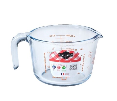 Ocuisine Mércézett bögre hőálló üvegből, 1 L
