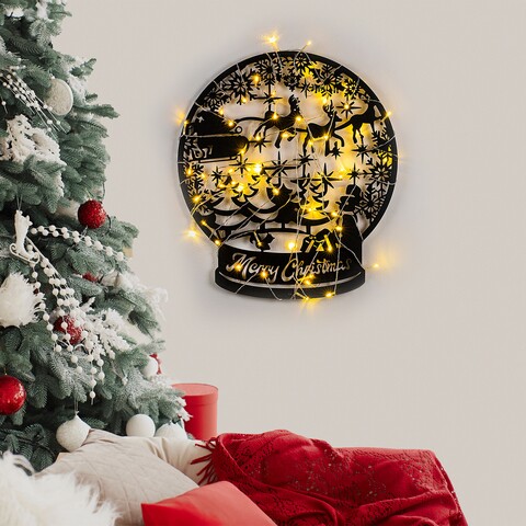 Decoratiune de luminoasa XMASBLACK-025, Tanelorn, 45x50 cm, metal, negru