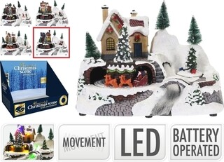 24x15.7x17 cm, Train and Santa