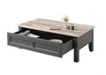 Masuta cafea cu 1 sertar, Capri, L.110 l.60 H.40.5, pal/mdf, gri/natur