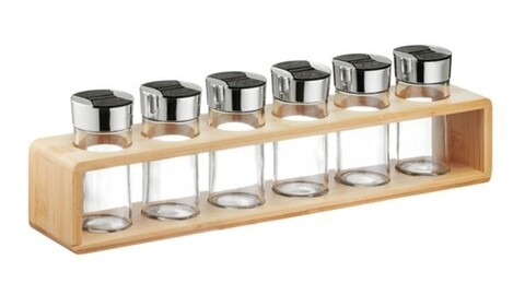 Set condimente 7 piese Spice, Ambition, sticla/bambus
