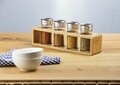 Fűszerkészlet 5 db Spice, Ambition, üveg/bambusz