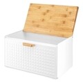 Cutie pentru paine Scandi, Ambition, 37x22.5 cm, inox/bambus, crem