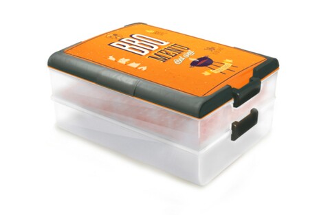 Süteménydoboz 2 szintes Dolce BBQ, Domotti, 39x30 cm, narancs