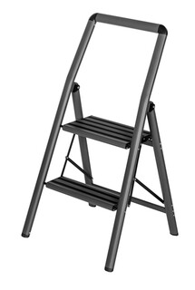6x91.5x45.5 cm, Gri, Scara cu 2 trepte