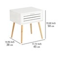Masuta multifunctionala, Wenko, Finja, 38 x 50 x 45 cm, bambus/mdf, alb/natur