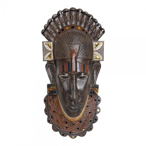 Decoratiune, DKD Home Decor, Figure Mask, 29 x 8 x 59 cm, rasina, maro