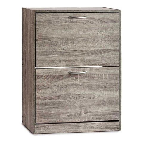 Cipőtartó 2 fiókkal, DKD, 24 x 80x 60 cm, pal, szürke