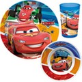 Set 3 piese mic dejun pentru copii Cars Raceway, Ambition, bambus