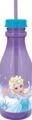 Bidon cu pai Frozen, Disney, 500 ml, plastic, mov