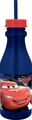 Bidon cu pai Cars, Disney, 500 ml, plastic, albastru