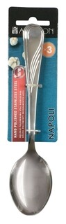 5.5x22.5x3 cm, Argintiu, Set 3 linguri