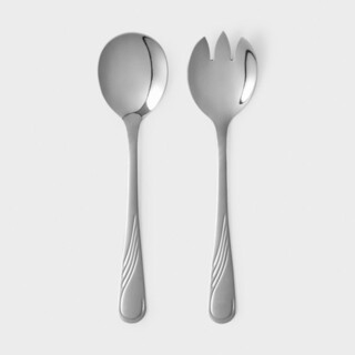 24x5x0.13 cm, Argintiu, Set 2 linguri salata L