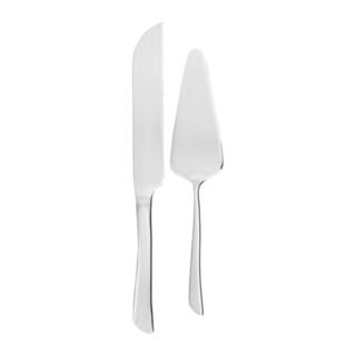 11x30x30 cm, Argintiu, Set cutit si spatula tort