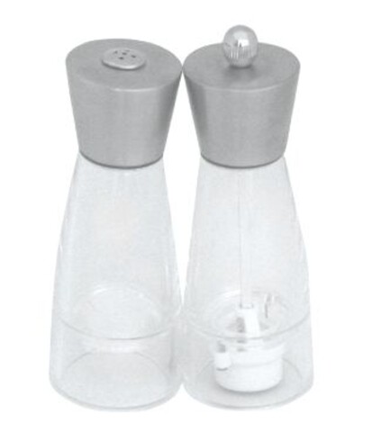 Rasnita piper si solnita Mona, Ambition, 15 cm, acril, argintiu