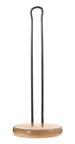 Konyhai szalvéta tekercs tartó, Praktikus, 12x12x28 cm, fa