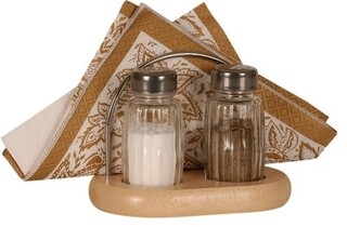 13x9x10 cm, Barna, Sószóró + szalvétatartó