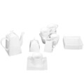 Set cafea 17 piese Kubiko, Ambition, 750 ml, portelan, alb