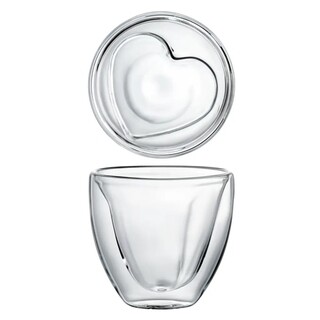 Transparent, 2 cesti 250 ml, inima