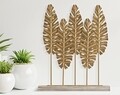 Decoratiune Long Leaf, Mauro Ferretti, 47x10x57.5 cm, fier, auriu