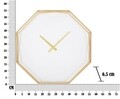 Ceas de perete Octagonal, Mauro Ferretti, 56x6.5x56 cm, fier, auriu