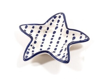 13.5x13.5x3 cm, Starfish w dots Mercury