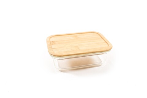 Bamboo Style Élelmiszer doboz, Mercury, 640 ml, 17,9x12,9x5,2 cm, üveg