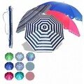 Umbrela de plaja, 180 cm Ø, fier/polinylon, model asortat